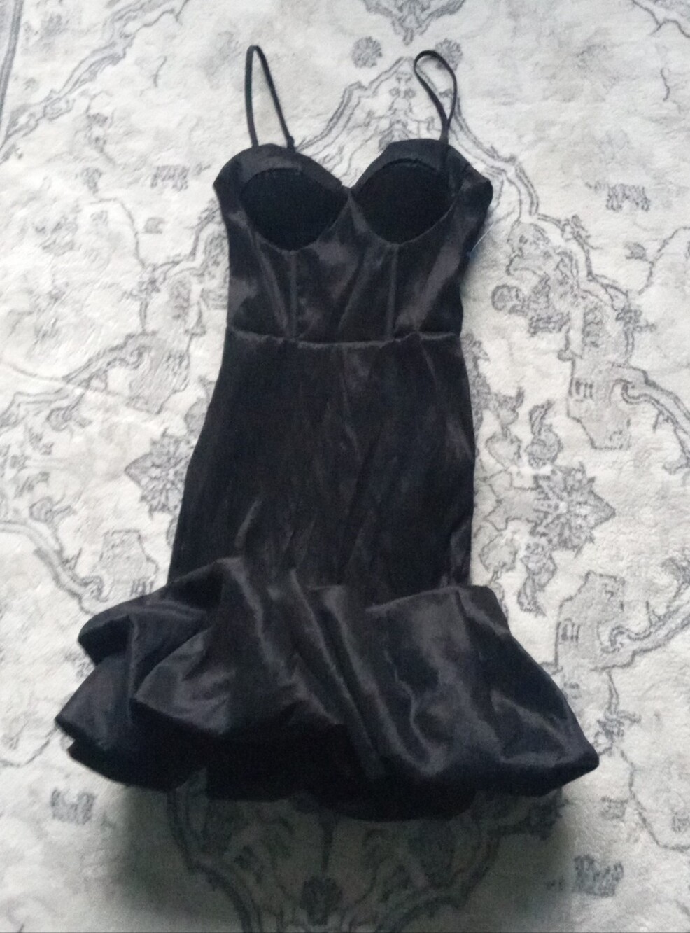 B.Darwin Black Spaghetti-Strap Mermaid Formal Dress Size 0